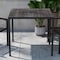 Flash Furniture 35" SQ Patio Table with Gray Wash Faux Teak Top XU-DG-UH8100-GY-GG - alternate 6